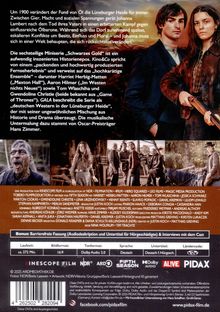 Texte: Um 1900 verändert der Fund von Öl die Lüneburger Heide. Miniserie "Schwarzes Gold" als deutsches Western-Drama. Darunter abgebildet: Filmszenen und Akteure.