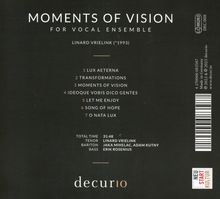 Linard Vrielink (geb. 1993): Werke für Vokalensemble "Moments of Vision", CD