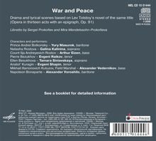 Serge Prokofieff (1891-1953): Krieg und Frieden op.91, 3 CDs