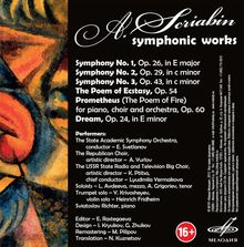 Alexander Scriabin (1872-1915): Symphonien Nr.1-3, 4 CDs