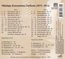 Mikalojus Konstantinas Ciurlionis (1875-1911): Klavierwerke, 2 CDs