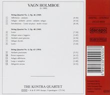 Vagn Holmboe (1909-1996): Streichquartette Nr.1,3,4, CD