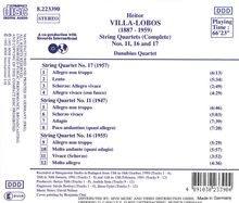 Heitor Villa-Lobos (1887-1959): Streichquartette Nr.11,16,17, CD