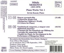 Mihaly Mosonyi (1815-1870): Klavierwerke, CD