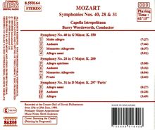 Wolfgang Amadeus Mozart (1756-1791): Symphonien Nr.28,31,40, CD
