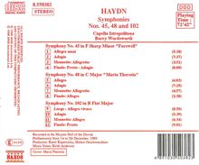 Joseph Haydn (1732-1809): Symphonien Nr.45,48,102, CD