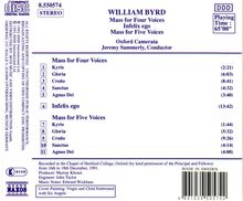 William Byrd (1543-1623): Masses for 4 &amp; 5 Voices, CD