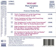 Wolfgang Amadeus Mozart (1756-1791): Variationen f.Klavier Vol.2, CD
