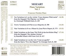 Wolfgang Amadeus Mozart (1756-1791): Variationen f.Klavier Vol.3, CD