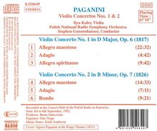 Niccolo Paganini (1782-1840): Violinkonzerte Nr.1 &amp; 2, CD