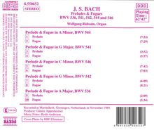 Johann Sebastian Bach (1685-1750): Präl.& Fugen BWV 536,541,542,544,546, CD