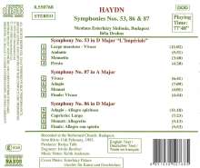 Joseph Haydn (1732-1809): Symphonien Nr.53,86,87, CD