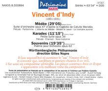 Vincent d'Indy (1851-1931): Medee-Suite op.47, CD