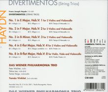 Joseph Haydn (1732-1809): Divertimenti (Streichtrios) H5 Nr.1-4,8, CD