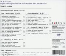 Wolfgang Amadeus Mozart (1756-1791): Opernarrangements für 2 Klarinetten &amp; Bassetthorn, CD
