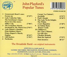 John Playford's Popular Tunes, CD