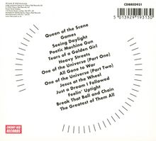 Liste von Songtiteln: "Queen of the Scene", "Games", "Seeing Daylight", "Poetic Machine Gun", "Tears of a Golden Girl" usw. Links unten Logo von "Cherry Red Records".