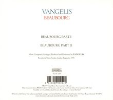 Vangelis (1943-2022): Beaubourg (Remastered Edition), CD