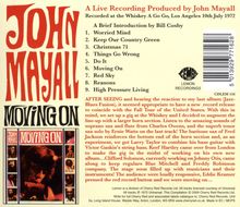John Mayall: Moving On: Live At The Whiskey A Go Go, 10.7.1972, CD