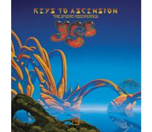 Text: "Keys to Ascension: The Studio Recordings". Bunte Illustration mit surrealen Landschaften und geschwungenen Formen.
