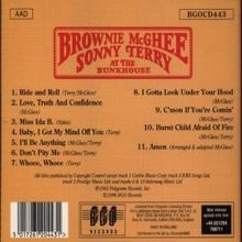 Sonny Terry &amp; Brownie McGhee: At The Bunkhouse, CD