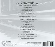 Webster Lewis: Give Me Some Emotion: The Epic Anthology 1976 - 1981, CD