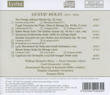 Gustav Holst (1874-1934): Fugal Concerto for Flute,Oboe,Strings op.40, CD