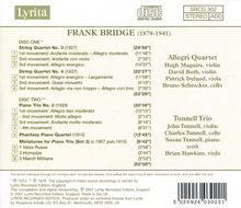 Frank Bridge (1879-1941): Streichquartette Nr.3 &amp; 4, 2 CDs