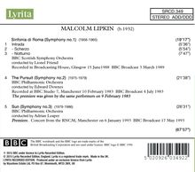 Malcolm Lipkin (1932-2017): Symphonien Nr.1-3, CD