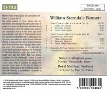 "Lyrita" Logo. Text beschreibt Klavierkonzerte von William Sterndale Bennett, aufgeführt von Simon Callaghan und Hiroaki Takenouchi.