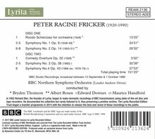 Peter Racine Fricker (1920-1990): Symphonien Nr.1-4, 2 CDs