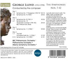 George Lloyd (1913-1998): Symphonien Nr.7-12, 4 CDs