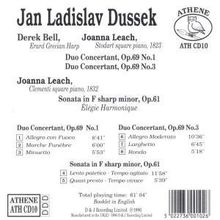 Johann Ludwig Dussek (1760-1812): Duos op.69 Nr.1 &amp; 3 f.Harfe &amp; Klavier, CD