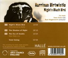 Harrison Birtwistle (1934-2022): Night's Black Bird, CD
