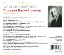 Walter Gieseking - The Complete Homochord Recordings and other Rarities, 2 CDs