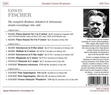 Edwin Fischer - The Complete Brahms,Schubert &amp; Schumann Studio Recordings 1934-1950, 3 CDs