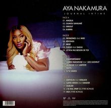 Playlist-Titel: "Journal Intime" von Aya Nakamura, mit vier Abschnitten: Face A bis D, insgesamt 19 Songs aufgeführt.