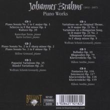 Johannes Brahms (1833-1897): Klavierwerke, 6 CDs