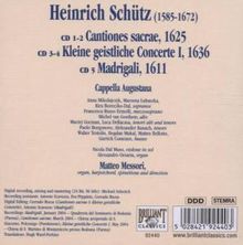 Heinrich Schütz (1585-1672): Heinrich Schütz Edition Vol.2, 5 CDs