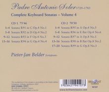 Antonio Soler (1729-1783): Sämtliche Cembalosonaten Vol.4, 2 CDs