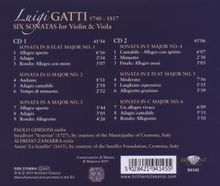 Luigi Gatti (1740-1817): Sonaten f.Violine &amp; Viola Nr.1-6, 2 CDs