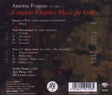 Antonio Fragoso (1897-1918): Kammermusik für Violine, CD