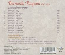 Bernardo Pasquini (1637-1710): Sonaten Nr.1-14 für 2 Orgeln, CD
