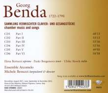Georg Anton Benda (1722-1795): Sammlung vermischter Clavier- und Gesangsstücke, 6 CDs