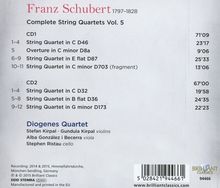 Franz Schubert (1797-1828): Sämtliche Streichquartette Vol.5, CD