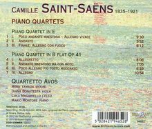 Camille Saint-Saens (1835-1921): Klavierquartette E-Dur &amp; B-Dur op.41, CD