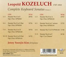 Leopold Kozeluch (1747-1818): Sämtliche Sonaten für Tasteninstrumente Vol.1, 2 CDs