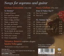 Girolamo Crescentini (1762-1846): Lieder für Sopran &amp; Gitarre, CD