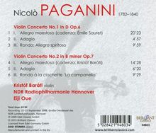 Niccolo Paganini (1782-1840): Violinkonzerte Nr.1 &amp; 2, CD