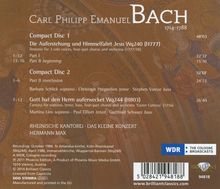 Carl Philipp Emanuel Bach (1714-1788): Auferstehung und Himmelfahrt Jesu (Oratorium Wq.240), 2 CDs